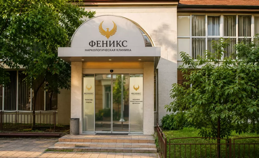 Вход в наркологическую клинику «Феникс» в Можайске